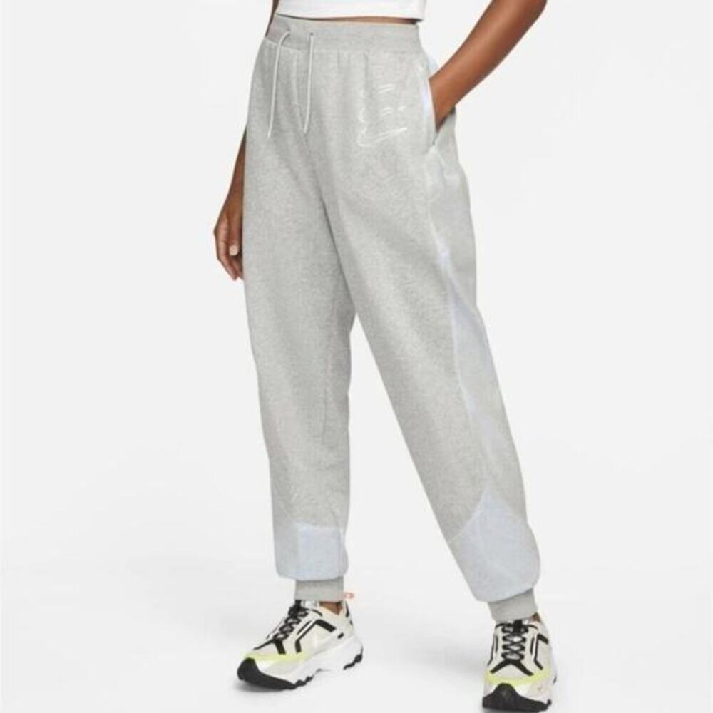 Nike Womens Oversized Fit Mid Rise Sweatpants Gray w/ Flux Design Size 2X NWT